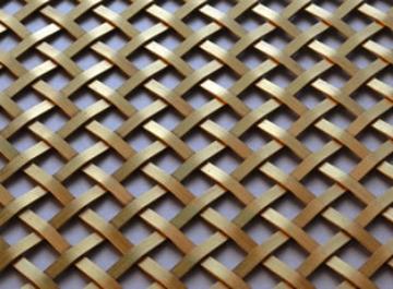 Woven Radiator Grilles in Brass Chrome Bronze or Nickel