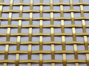Brass Woven Grille Plain Square 5mm, 13mm