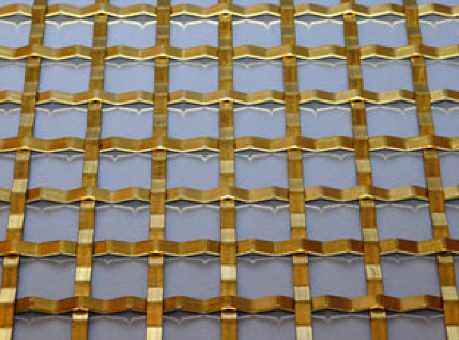 Brass Woven Grille Plain Square 5mm 19mm