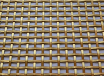 Brass Woven Grille Reeded Square 3mm, 8mm